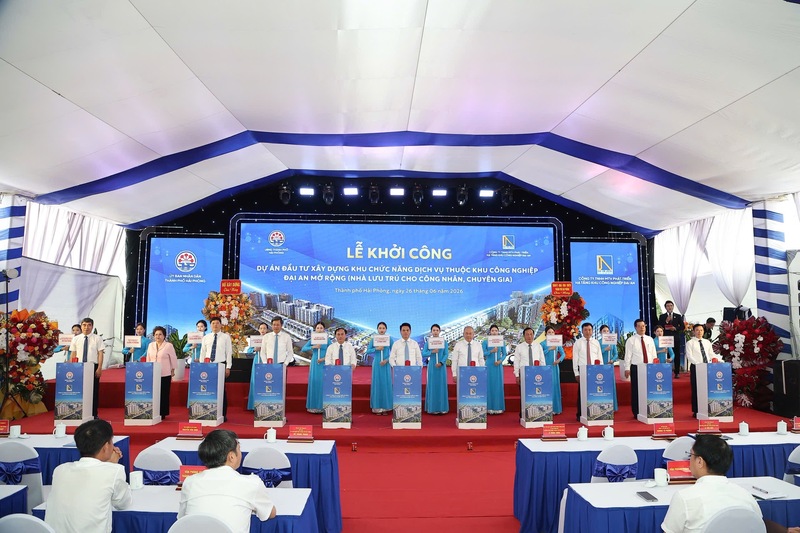 Hải Phòng khởi công dự án hơn 1.000 tỷ đồng xây dựng nhà lưu trú cho công nhân và chuyên gia tại KCN Đại An mở rộng
